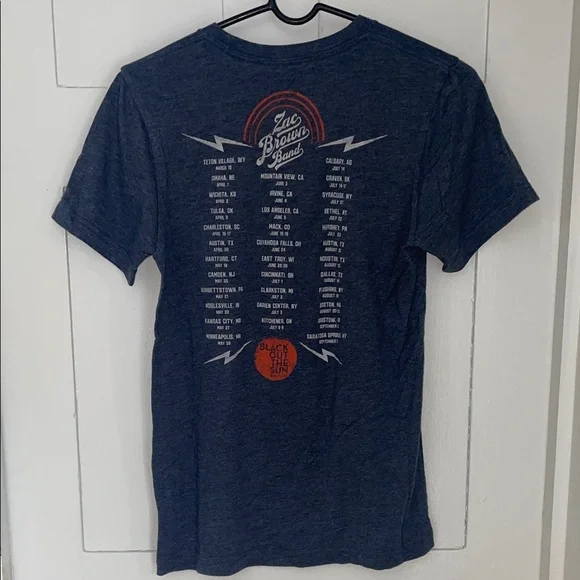 Zac Brown Band Navy T-Shirt - black out the Sun tour - Picture 4 of 4